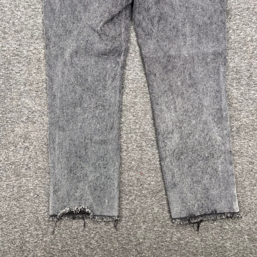 Kendall + Kylie The‎ Icon High Rise 11 Straight Jeans Gray Acid Wash Raw Hem - Picture 8 of 11